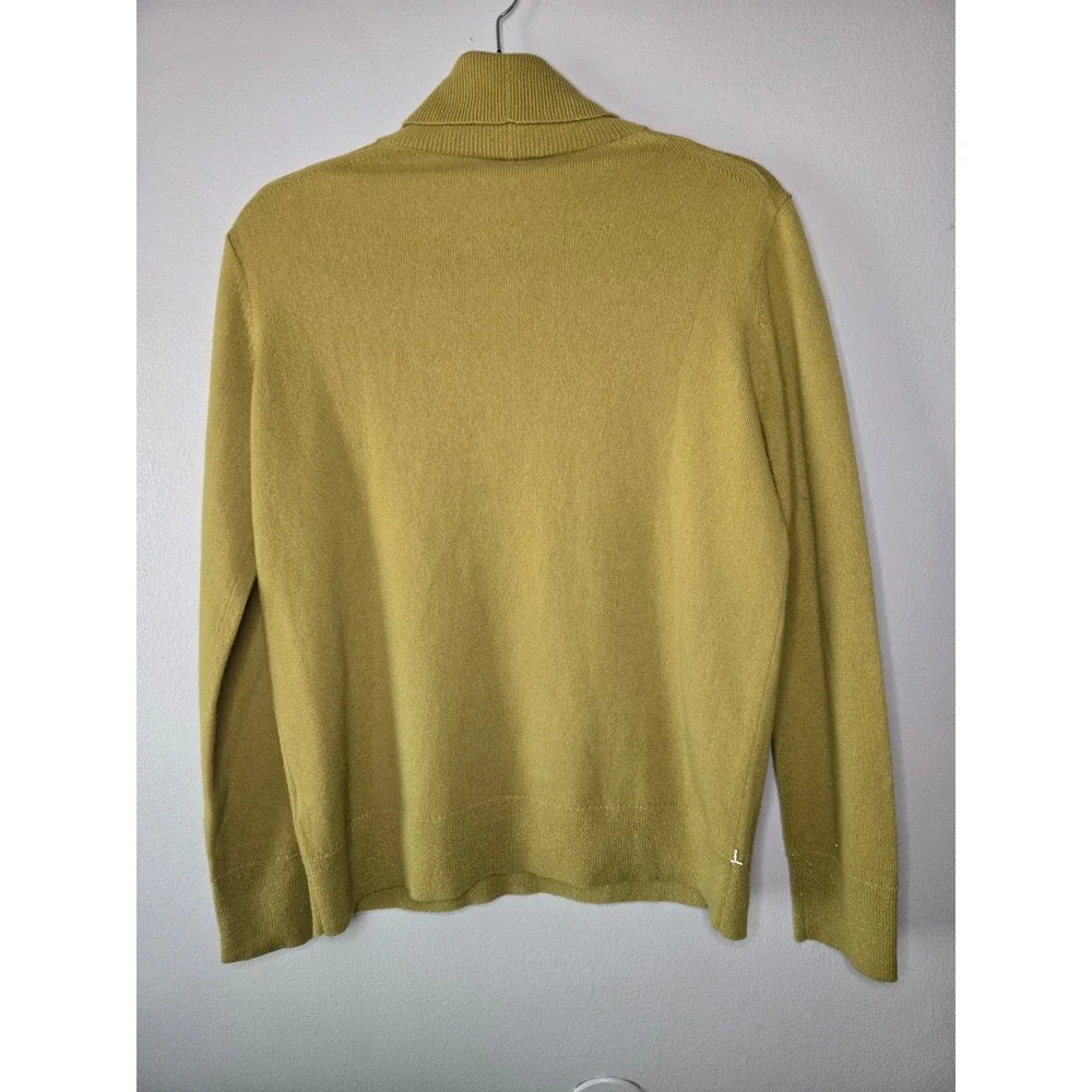 Lafayette 148 New York 100% Cashmere Turtleneck Sweater Green Size L‎